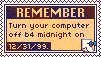 stamp: remember to turn your computer off before year 2000!