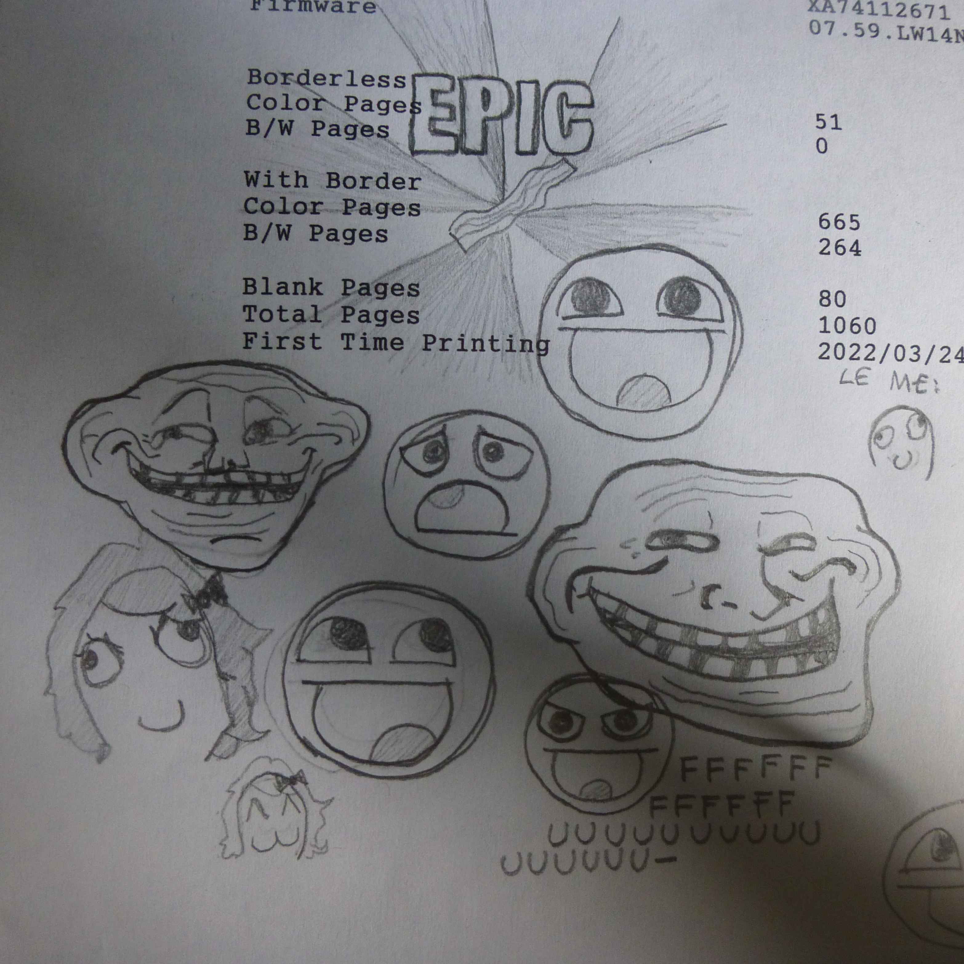 rage comic art, troll face, epic bacon, etc.