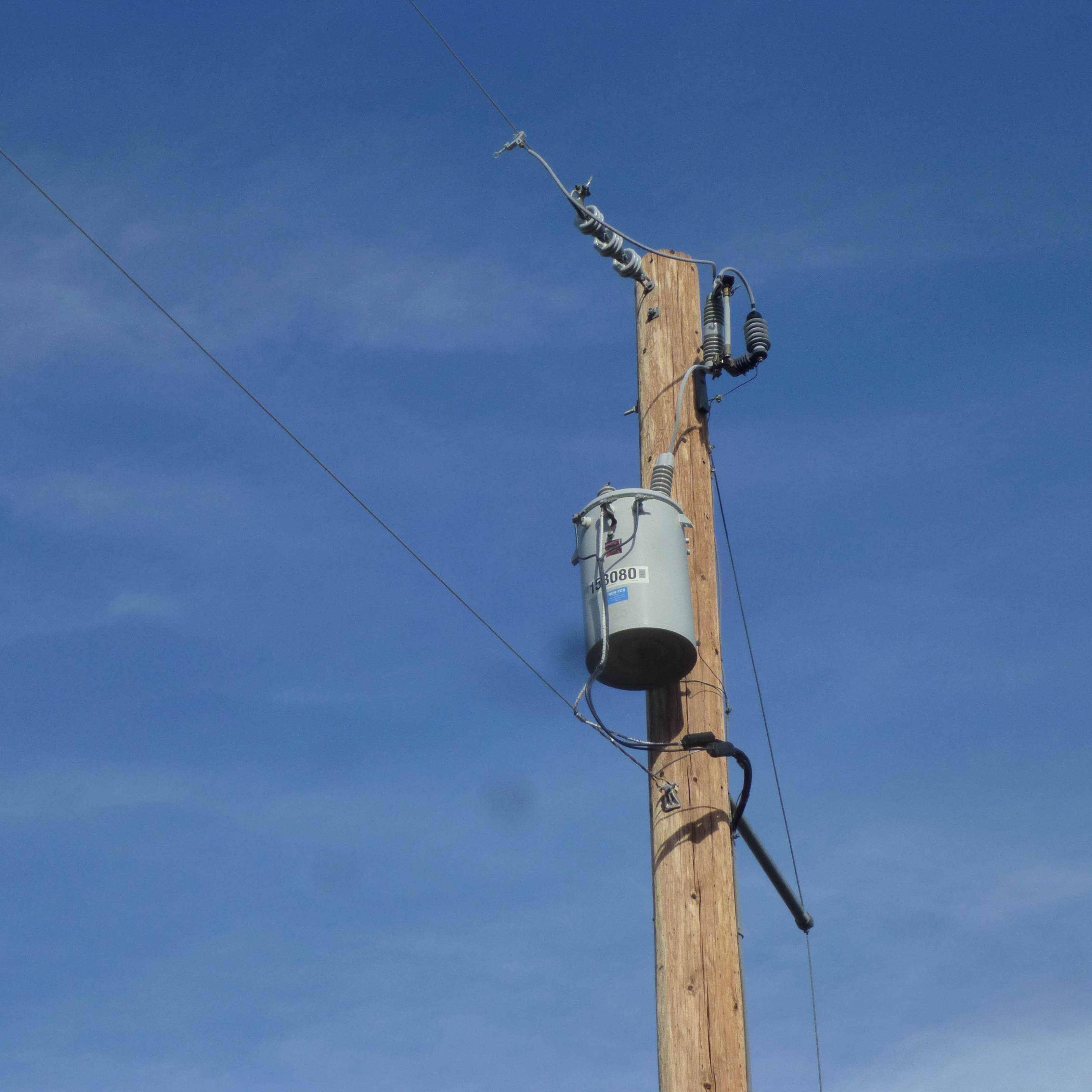 a power line box.